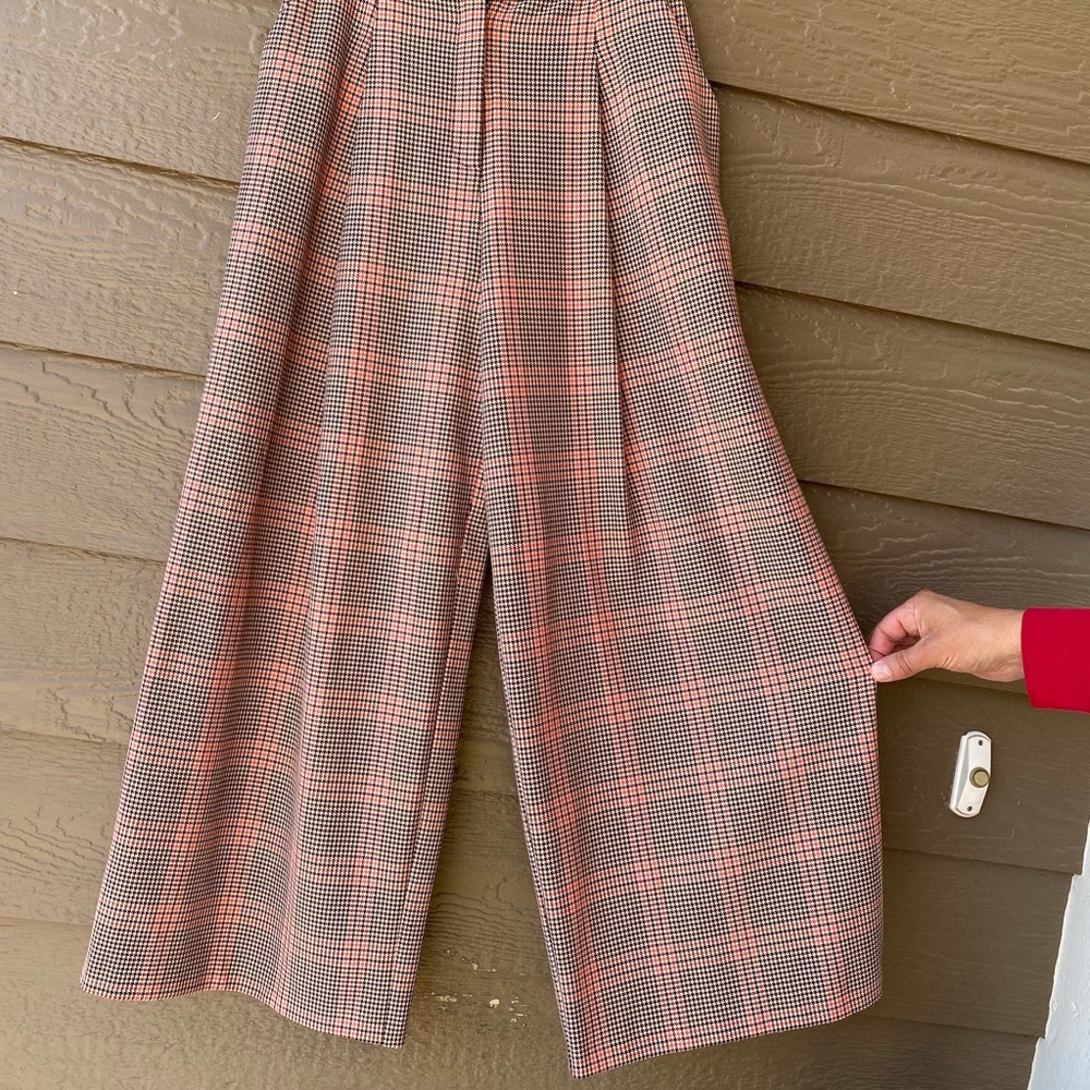 River Island Cropped Checked Polyester-Blend Twil… - image 3